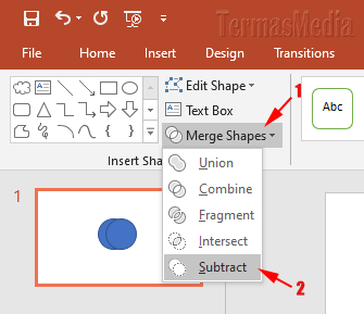 Menggabungkan shapes untuk membuat custom shape PowerPoint