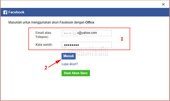 Menyisipkan gambar dari Facebook langsung di Microsoft PowerPoint
