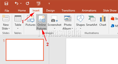 Menyisipkan gambar dari Facebook langsung di Microsoft PowerPoint