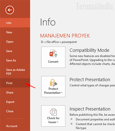 Mencetak beberapa slide PowerPoint dalam satu halaman (lembar)