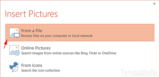 Mengisi shape dengan gambar atau memasukkan gambar ke dalam shape di slide PowerPoint