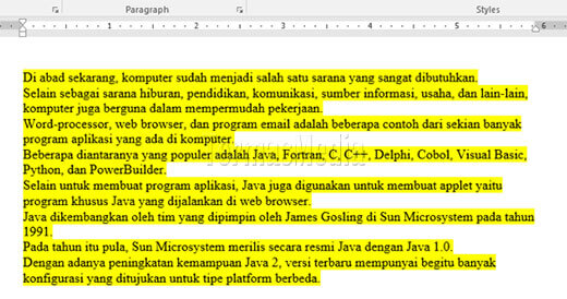 Cara menyalin banyak seleksi teks ke dokumen Microsoft Word