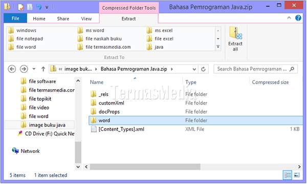 Mengekstrak gambar dari file Microsoft Word berekstensi docx