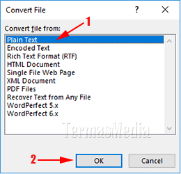 membuka kode sumber html di Microsoft Word