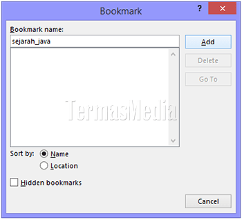 Membuat hyperlink ke bagian tertentu dari dokumen yang sama di word