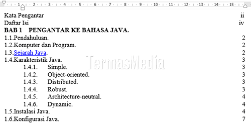 Membuat hyperlink ke bagian tertentu dari dokumen yang sama di word