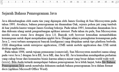 Membuat hyperlink di Word yang mengarah ke dokumen lain