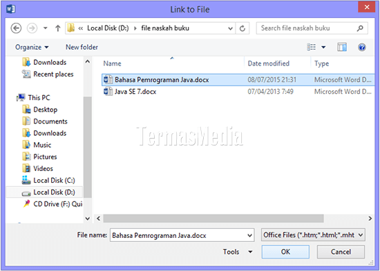 Membuat hyperlink di Word yang mengarah ke dokumen lain