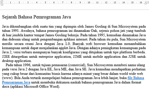 Membuat hyperlink di Word yang mengarah ke dokumen lain