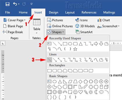 Membuat garis horizontal atau garis bawah (underline) di Microsoft Word