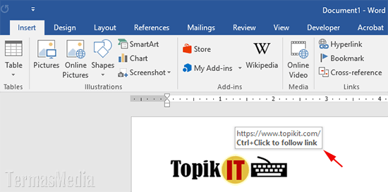 Cara menambahkan hyperlink (link) ke gambar di Microsoft Word