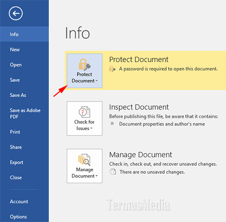 Cara menambahkan password (kata sandi) pembuka dokumen Microsoft Word