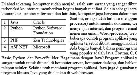 Mengatur agar tabel rata kiri, tengah atau kanan di dokumen Microsoft Word