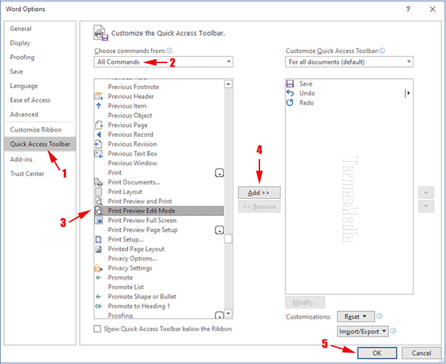 Cara mengedit teks di Print Preview Microsoft Word
