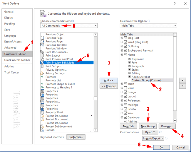 Cara mengedit teks di Print Preview Microsoft Word