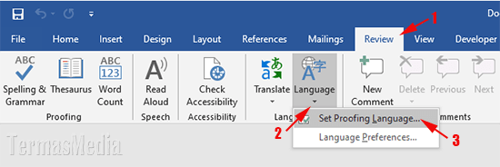 Mengilangkan garis berombak warna merah hijau di dokumen Microsoft Word