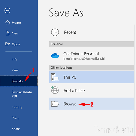 Cara mengubah file DOCX atau DOC ke PDF dengan aplikasi Microsoft Word