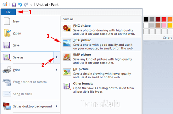 Cara mengubah atau mengkonversi dokumen Microsoft Word ke JPG