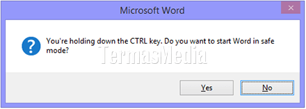 Menjalankan Microsoft Word dalam mode aman (safe mode)