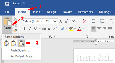 Cara menyalin dan menempel teks tanpa format di dokumen Microsoft Word