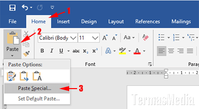 Cara menyalin dan menempel teks tanpa format di dokumen Microsoft Word