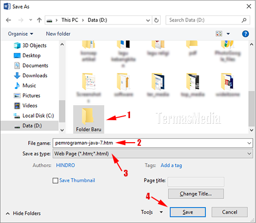 Menyimpan Sumua Gambar Dokumen Word Ke Folder Sekaligus
