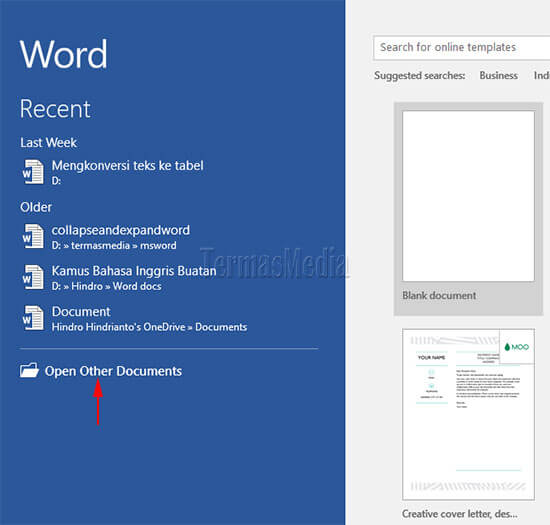 Membuka dokumen Word dalam mode read-only