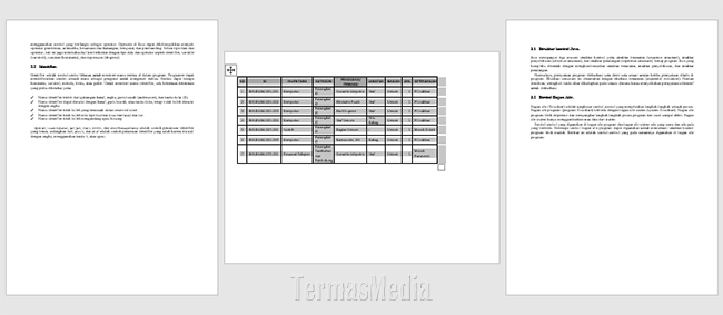 Menggunakan orientasi halaman berbeda portrait landscape di Microsoft Word
