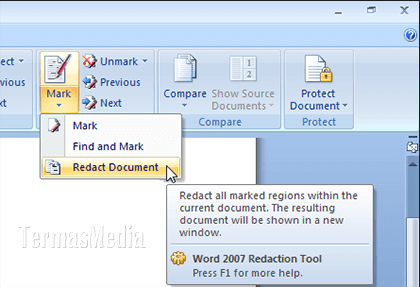 Menyembunyikan teks di dokumen Microsoft Word