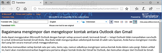 Menterjemahkan dokumen Microsoft Word ke bahasa berbeda