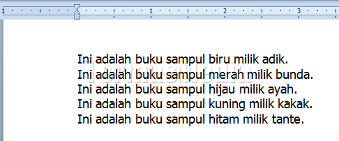 Menyeleksi teks secara vertikal di Microsoft Word
