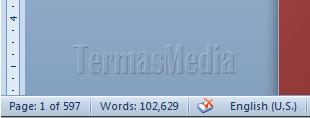 Menampilkan statistik jumlah kata (word count statistics) di Microsoft Word