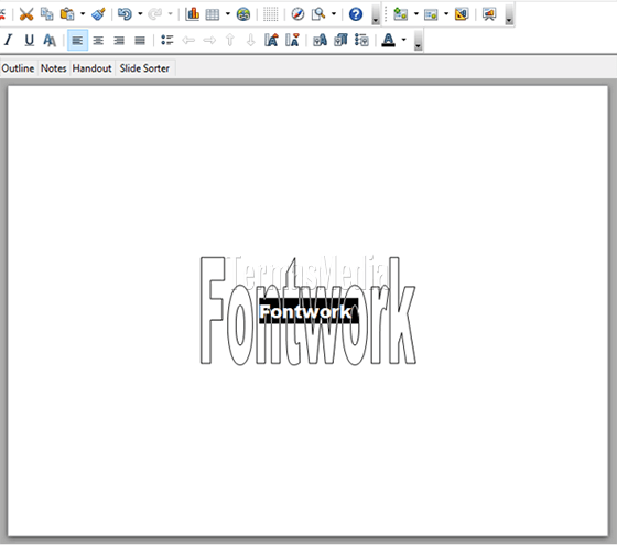 Membuat teks atau tulisan melingkar di OopenOffice.org Impress