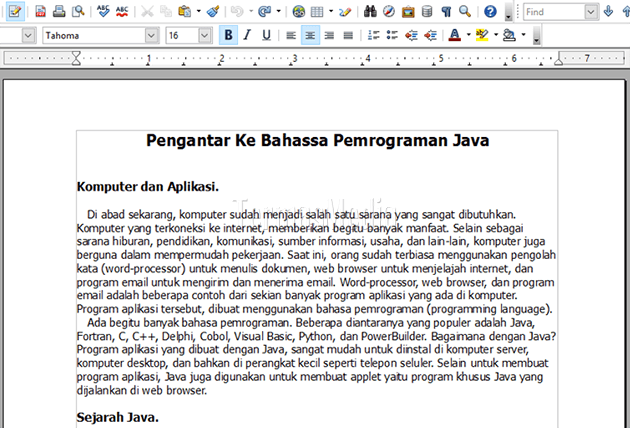 Menambahkan watermark di OpenOffice Writer