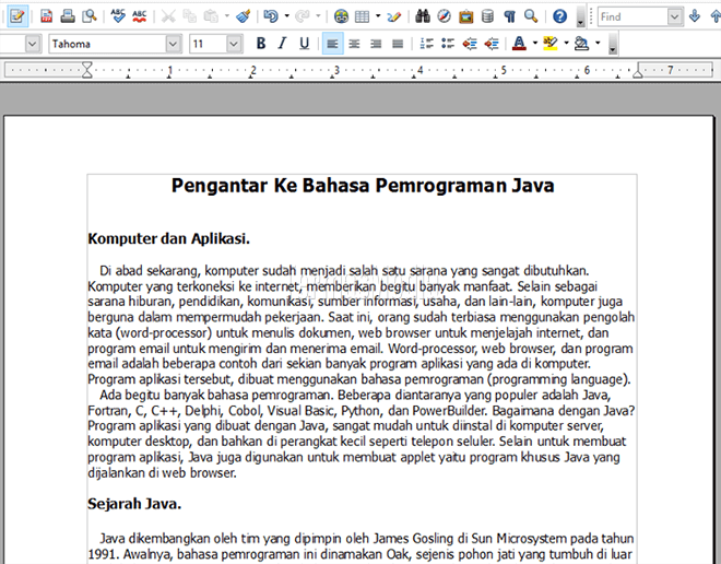 Membuat file PDF menggunakan OpenOffice.org Writer