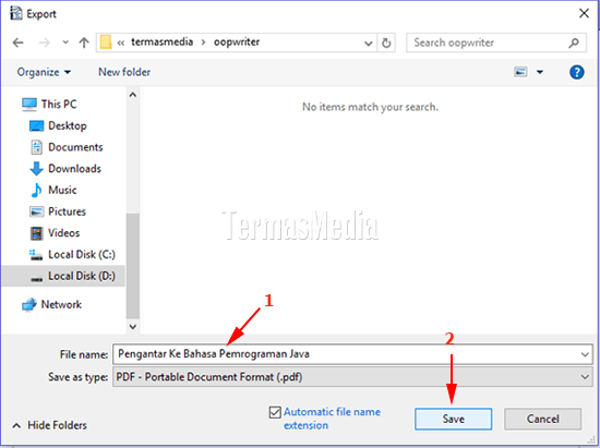Membuat file PDF menggunakan OpenOffice.org Writer