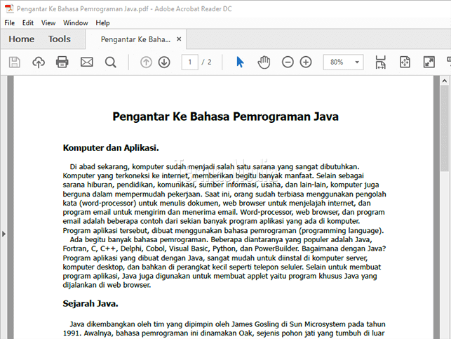 Membuat file PDF menggunakan OpenOffice.org Writer