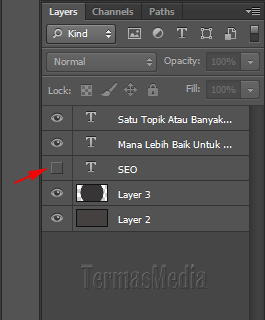 Cara menyembunyikan (hide) layer di Adobe Photoshop