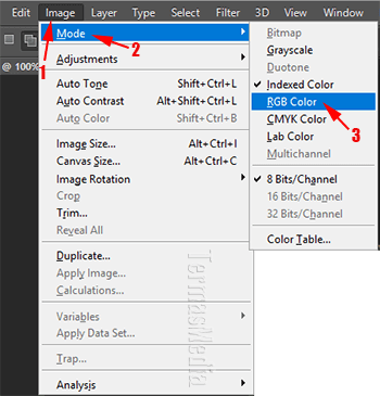 Solusi gambar tidak bisa diedit (mode index layer) di Adobe Photoshop