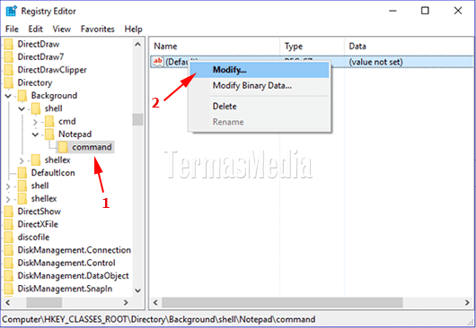 Menambahkan aplikasi ke menu pintas klik kanan desktop Windows