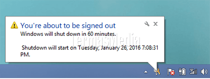 Mematikan komputer secara otomatis dan cara membatalkannya