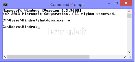 Mematikan komputer secara otomatis dan cara membatalkannya