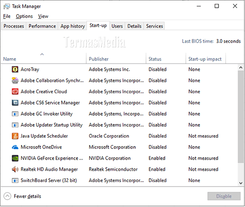 Mempercepat waktu booting Windows 10