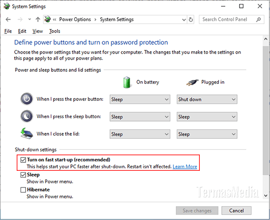 Mempercepat waktu booting Windows 10