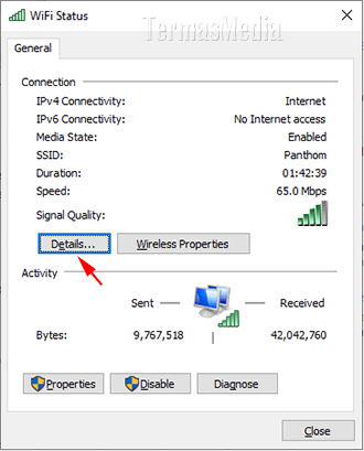 Cara menemukan atau melihat MAC address di Windows 10