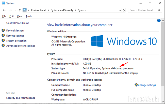 Mengetahui prosesor (CPU) 32-bit atau 64-bit di Microsoft Windows
