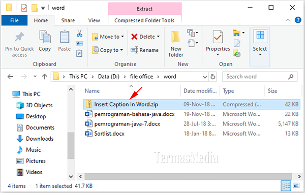 Mengubah ekstensi file extension di Windows
