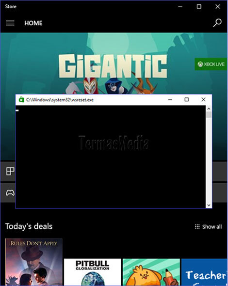 Membersihkan dan menyetel ulang cache Windows Store