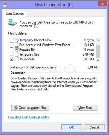 Menghapus atau menonaktifkan thumbnail cache di Windows