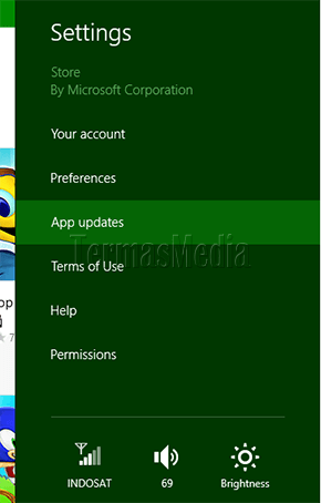 Menonaktifkan update otomatis aplikasi Microsoft Windows Store